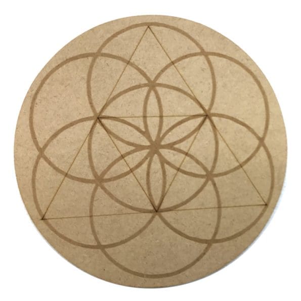 Flower of Life Crystal Grid Plate (10 Inch Approx)