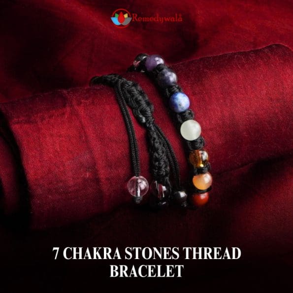 7 Chakra Stones Thread Bracelet 8mm AAA Grade - 3