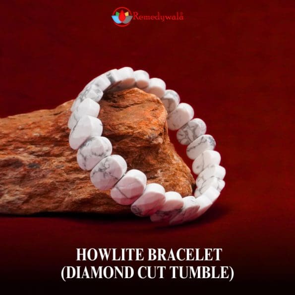 Howlite Bracelet (Diamond Cut Tumble)