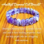 Amethyst Diamond Cut Bracelet