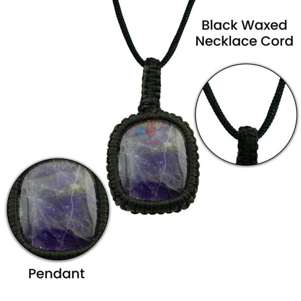 Amethyst Macrame Pendant