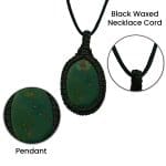 Bloodstone Macrame Pendant