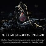 Bloodstone Macrame Pendant