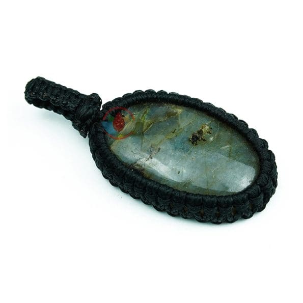 Labradorite Macrame Pendant