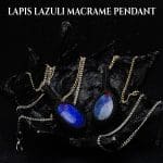 lapis lazuli Pendant, lapis lazuli Macrame Pendant, Macrame Pendant, lapis lazuli pendant men, lapis lazuli pendant women, lapis lazuli crystal pendant, lapis lazuli pendant original, lapis lazuli pendant certified, lapis lazuli stone pendant, crystal pendant