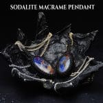 sodalite Pendant, sodalite Macrame Pendant, Macrame Pendant, sodalite pendant men, sodalite pendant women, sodalite crystal pendant, sodalite pendant original, sodalite pendant certified, sodalite stone pendant, crystal pendant