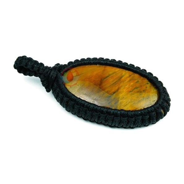 Tiger Eye Macrame Pendant