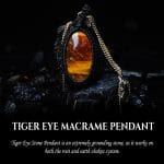 Tiger Eye Macrame Pendant