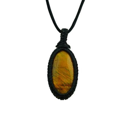 Tiger Eye Macrame Pendant