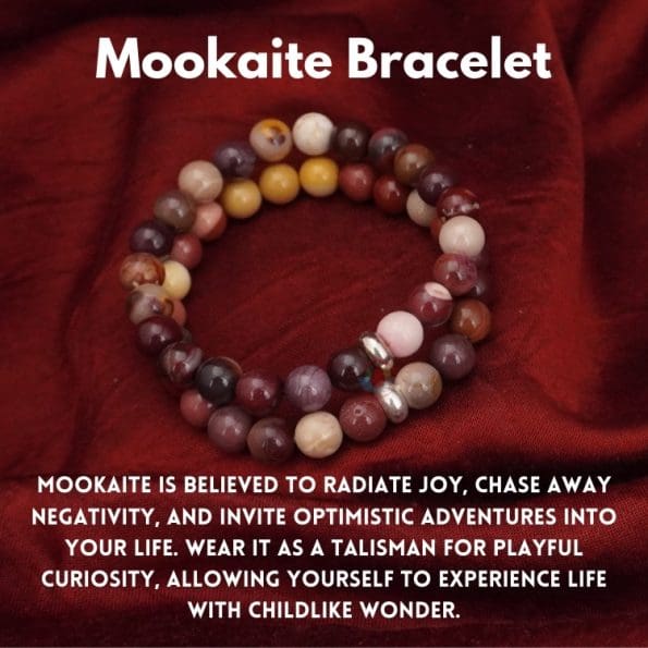 Mookaite Bracelet 8mm single Bracelet, Mookaite stone, Multicolor.