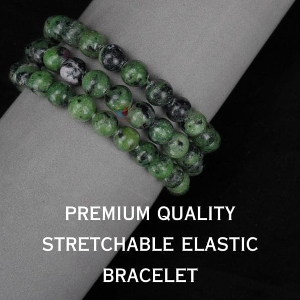 Ruby Zoisite Bracelet 8mm single Bracelet, Ruby Zoisite stone, Green color