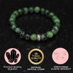 Ruby Zoisite Bracelet 8mm single Bracelet, Ruby Zoisite stone, Green color