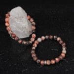 Fire Agate Bracelet 8mm single Bracelet, Fire Agate stone, Orange and Red color