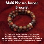 Multi Picasso Jasper Bracelet 8mm single Bracelet, Multi Picasso Jasper stone, Multi Color.