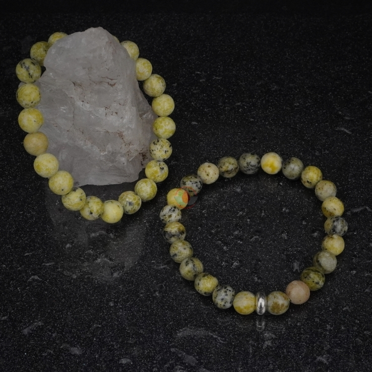 Natural Serpentine 8 mm Round Bead Crystal Stone Bracelets