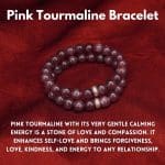 Pink Tourmaline Bracelet 8mm single Bracelet, Watermelon Tourmaline Bracelet, Pink Tourmaline stone, Pink color