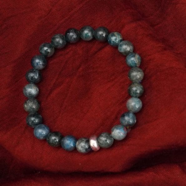 Apatite Bracelet 8mm single Bracelet, Apatite stone, Blue color