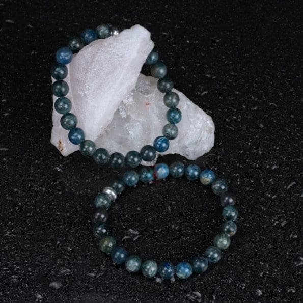 Apatite Bracelet 8mm single Bracelet, Apatite stone, Blue color