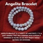 Angelite Bracelet 8mm single Bracelet, Angelite stone, Blue color