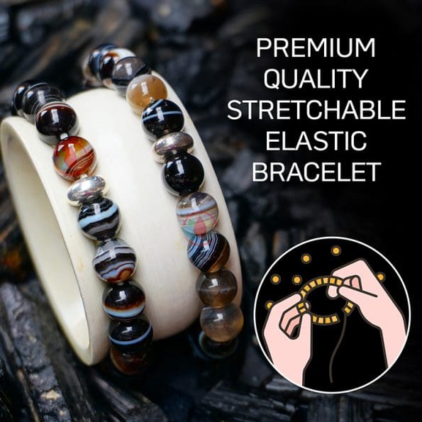 Black Banded Agate Bracelet Black banded agate stone,Multi color,Sulemani hakik bracelet,Sulemani akik bracelet.