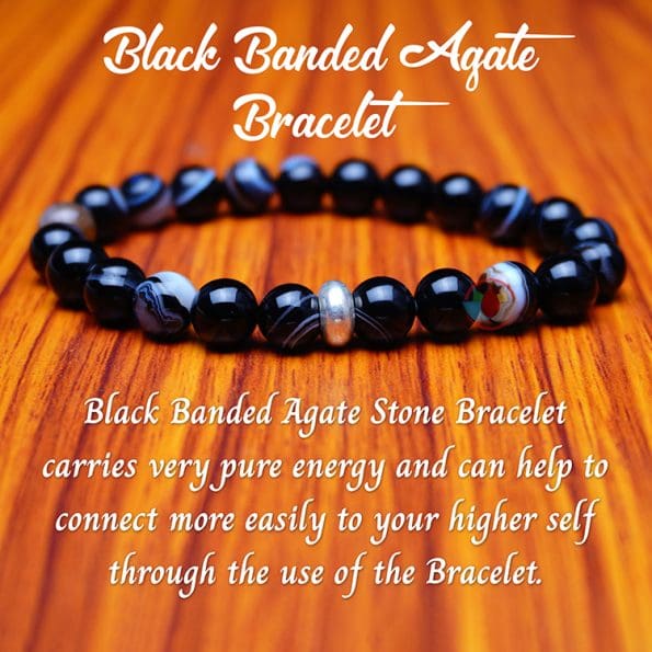 Black Banded Agate Bracelet Black banded agate stone,Multi color,Sulemani hakik bracelet,Sulemani akik bracelet.