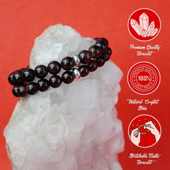 Natural Garnet Bracelet 8mm