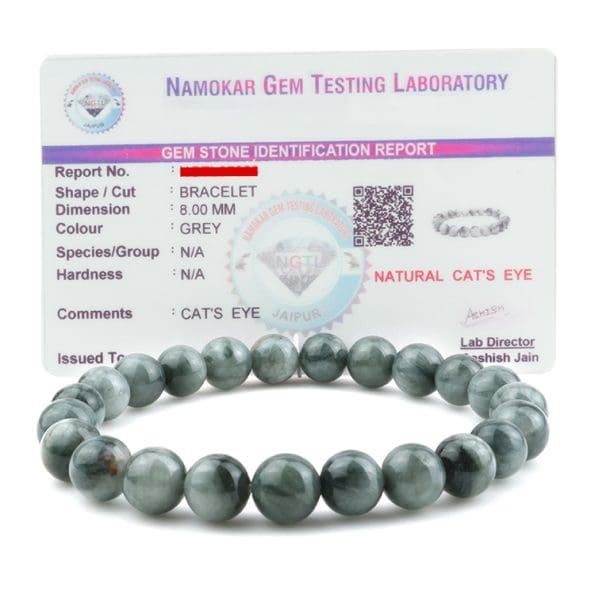 Grey Cats Eye Bracelet