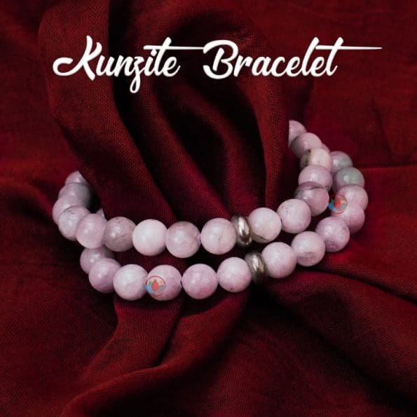 Kunzite Bracelet 8mm single Bracelet, Kunzite stone, Pink color