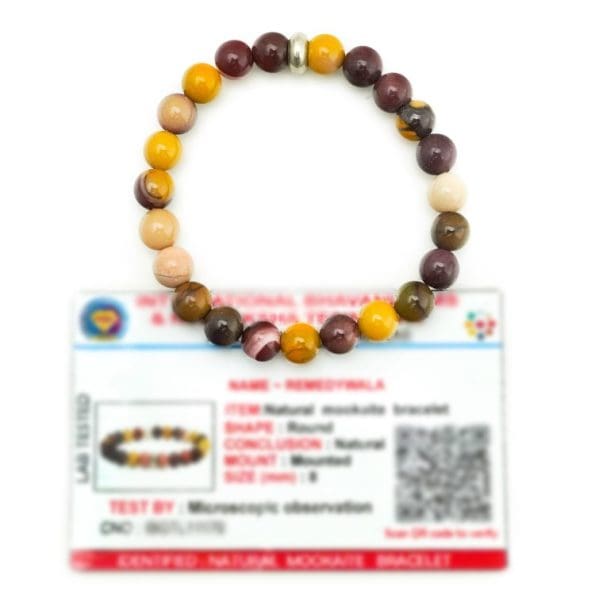 Mookaite Bracelet 8mm single Bracelet, Mookaite stone, Multicolor.