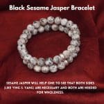 Black Sesame Jasper Bracelet 8mm