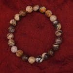 Natural Brown Zebra Jasper Bracelet 8mm single Bracelet, Natural Brown Zebra Jasper stone, Brown color.