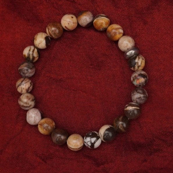 Natural Brown Zebra Jasper Bracelet 8mm single Bracelet, Natural Brown Zebra Jasper stone, Brown color.