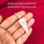 Rose Quartz Crystal Dowsing Pendulum