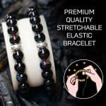 Remedywala Black Onyx Bracelet 8mm single Bracelet, Black Onyx stone, Black color.