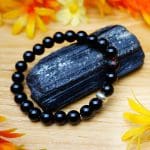 Remedywala Black Onyx Bracelet 8mm single Bracelet, Black Onyx stone, Black color.