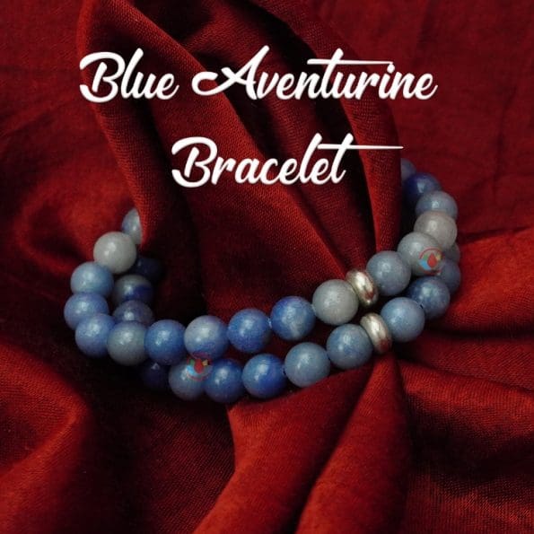 Blue Aventurine Bracelet 8mm single Bracelet, Blue Aventurine stone, Blue color.