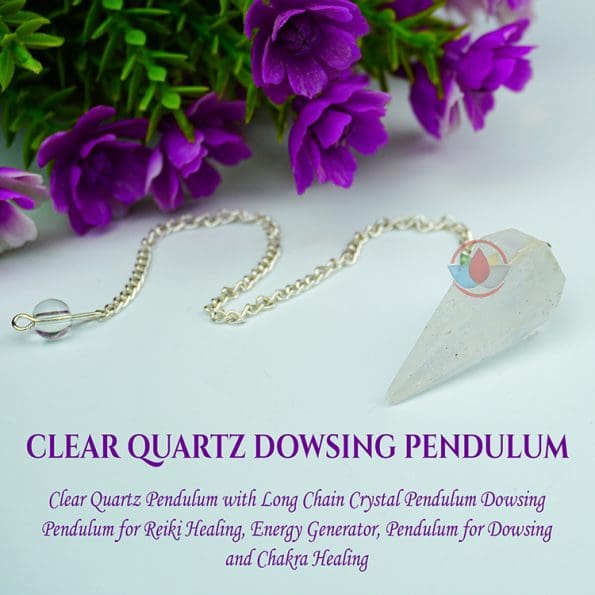 Clear Quartz Crystal Dowsing Pendulum