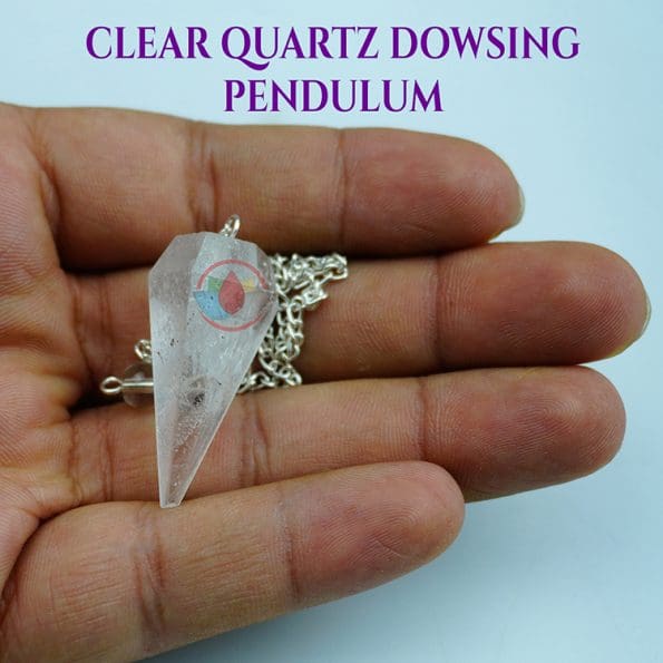 Clear Quartz Crystal Dowsing Pendulum