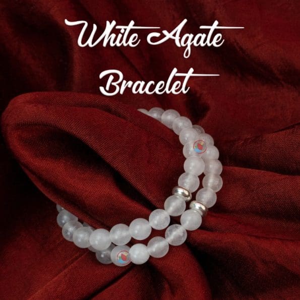 White Agate Bracelet 8mm