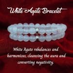 White Agate Bracelet 8mm