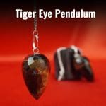 Tiger Eye Diamond Cut Crystal Pendulum