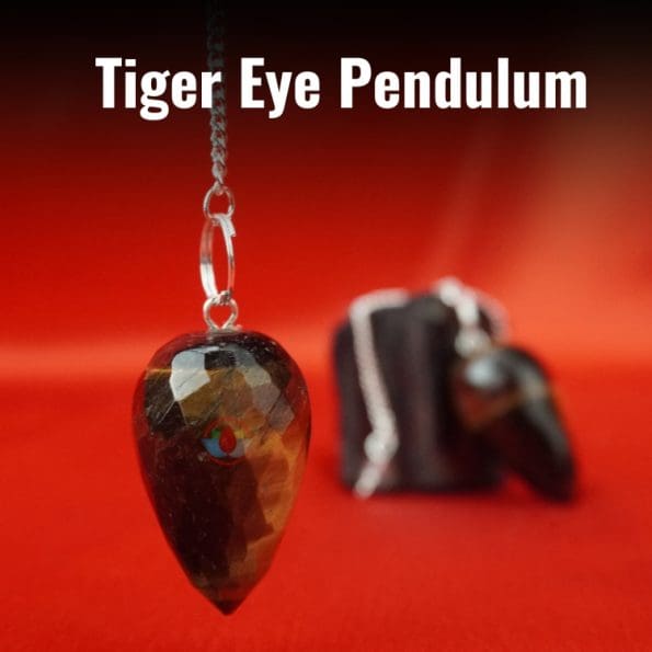 Tiger Eye Diamond Cut Crystal Pendulum