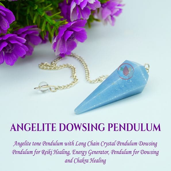 Angelite Crystal Dowsing Pendulum