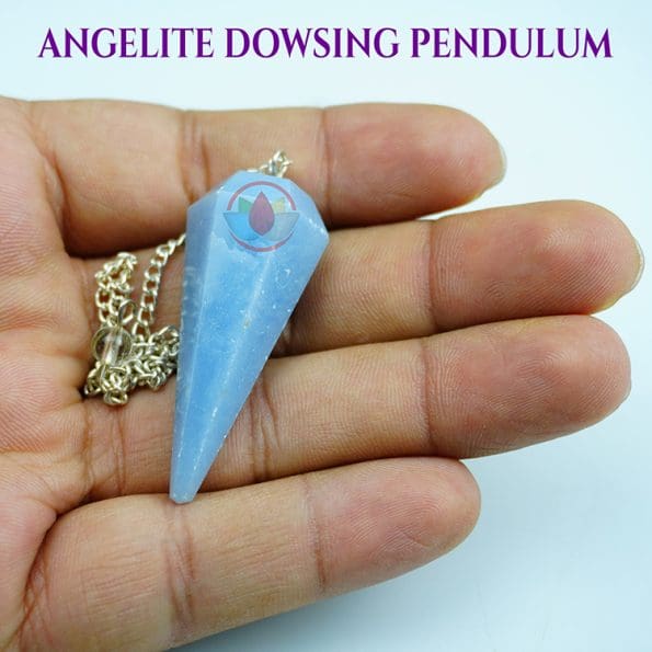 Angelite Crystal Dowsing Pendulum