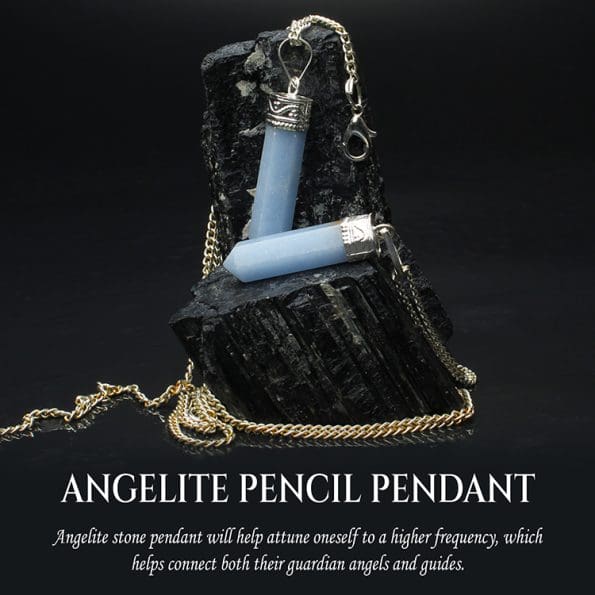 Angelite Pencil Pendant