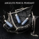 Angelite Pencil Pendant