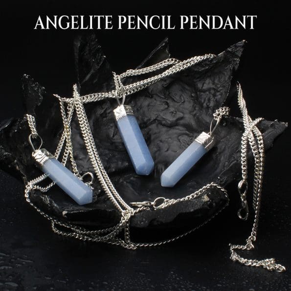 Angelite Pencil Pendant