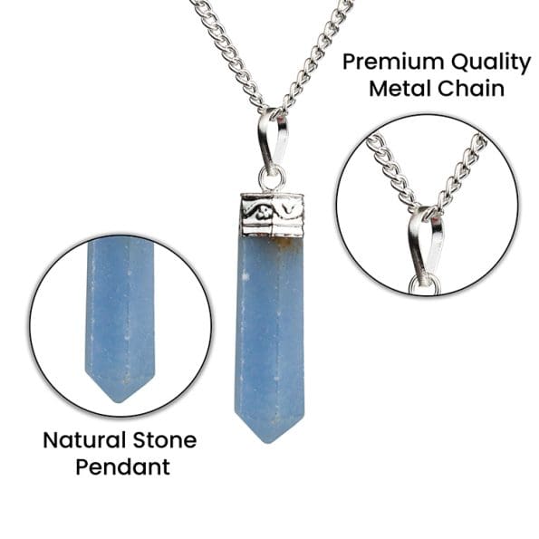 Angelite Pencil Pendant