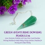 Green Aventurine Crystal Dowsing Pendulum