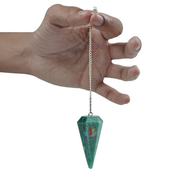 Moss Agate Crystal Dowsing Pendulum